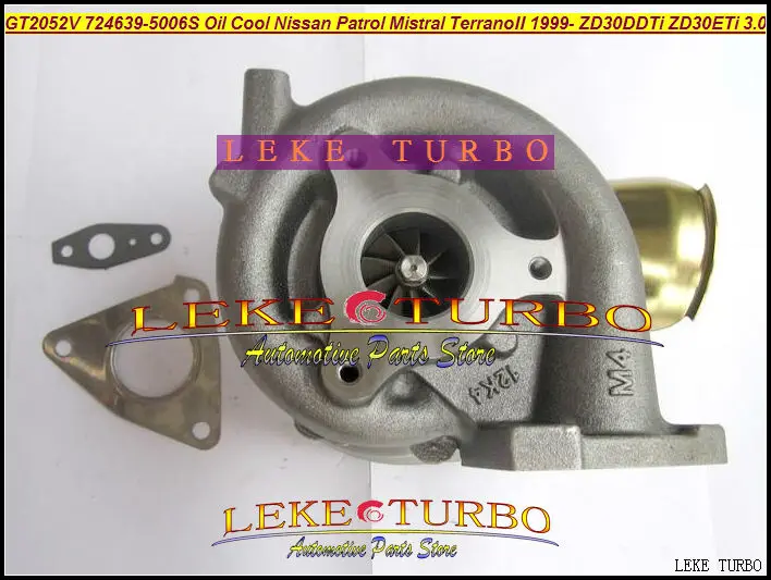 GT2052V 724639-5006S 705954-0015 wind cooled Oil Cooled Turbocharger Turbo For Nissan Patrol MISTRAL Terrano II 1999- ZD30DDTi ZD30ETi 3.0L (4)
