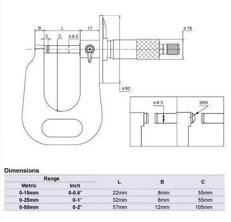 Листового металла Micrometers.0-25mm. 0-1inch.Quality товаров