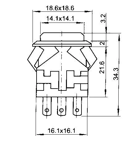 KD2-21 KD2-22 (с подсветкой 8 контактов) KD2-23 KD2-24 (нет света 6 контакты) квадратная кнопка переключатель