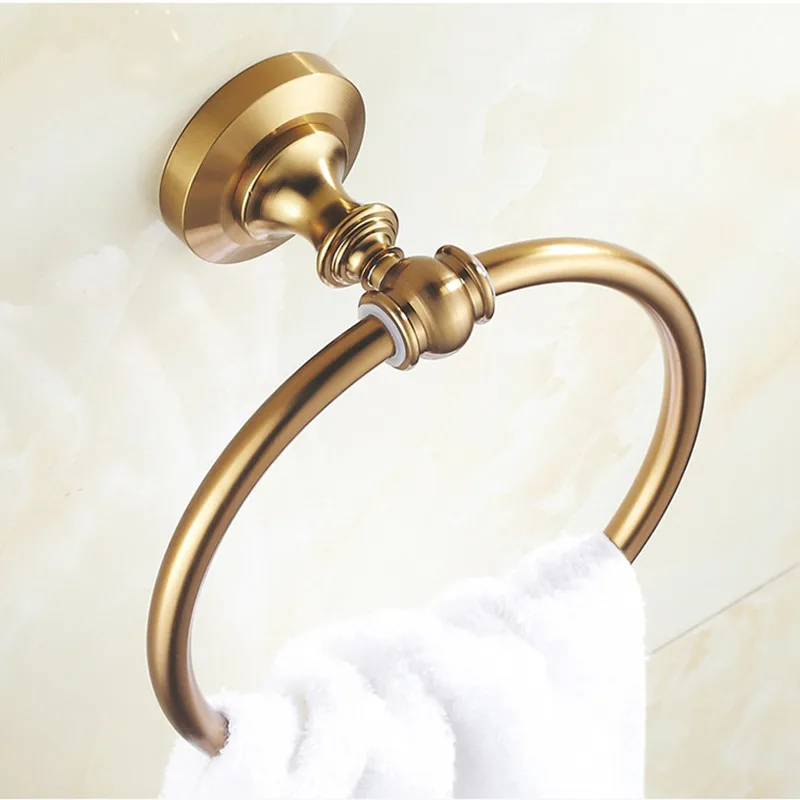 Towel Rack Holder Round Towel Ring Hanger Europe style Space Aluminum