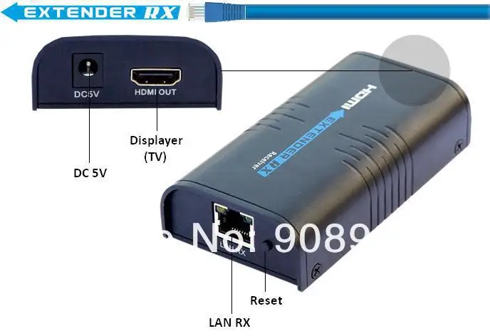 1 компл./лот, V3.0 LKV373A HDMI удлинитель для головок 100-120 метр, HDMI удлинитель по Cat5/Cat6 1080 P