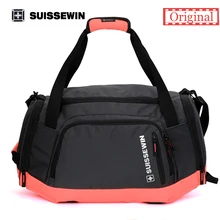 Suissewin Marque Filles Voyage Fourre-Tout Sac Femmes Hommes Grand Sac À Bandoulière Grande Capacité Léger Rose/Gris Portable Polochon Sac