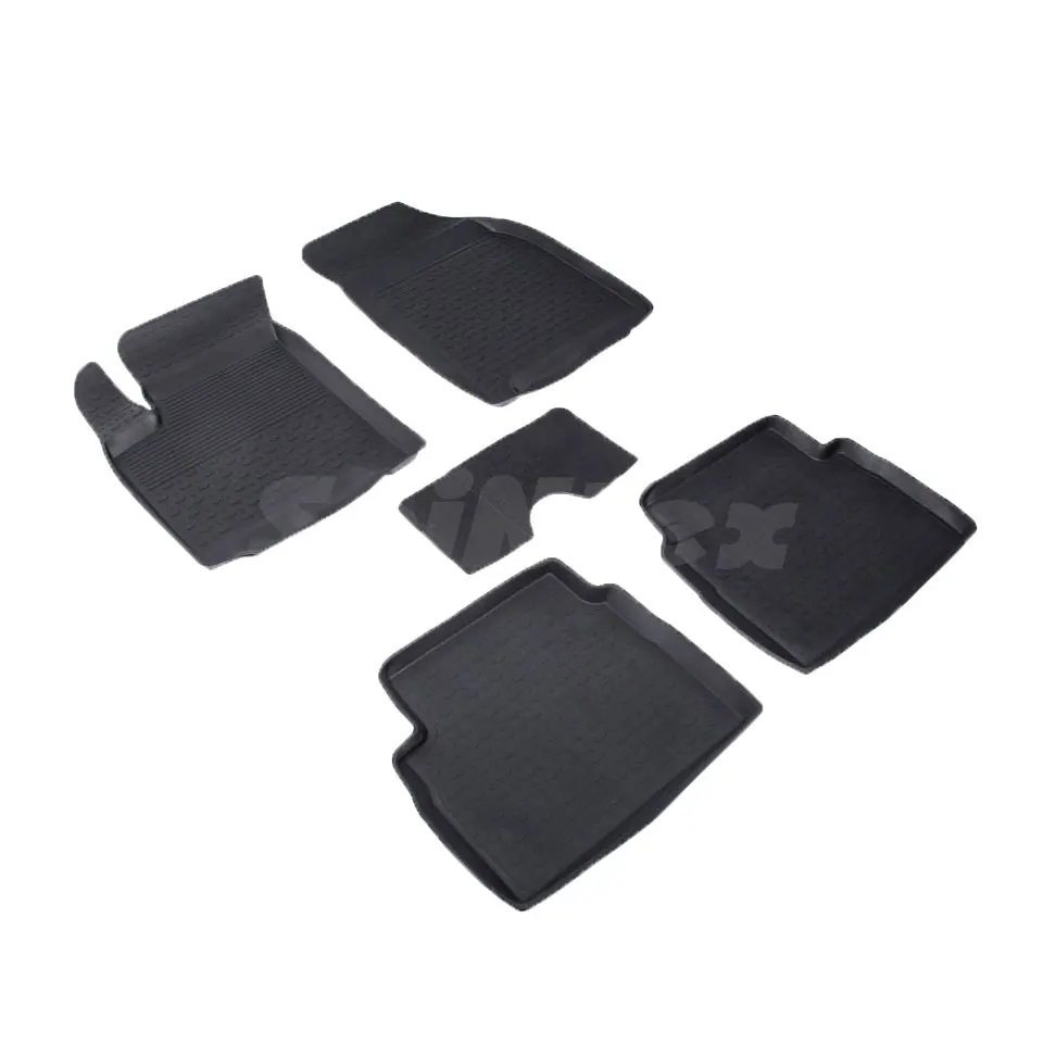 Резиновые коврики для Chevrolet Aveo(2003-2011) с высокими бортиками(Seintex 01473
