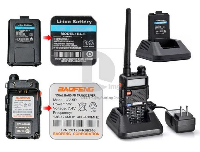 DHL/EMS UV-5R Baofeng Dual Band Любительское радио BF-UV5R с 5 Вт выходная мощность+ 128 каналов