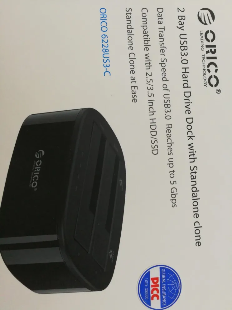 Orico Usb 3 0 To Sata Hdd Case Dual Bay Hard Drive Docking Station