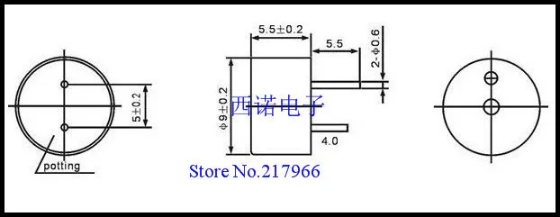 20 шт./лот, Электромагнитный зуммер STDT-0903 9*5,5 3 V зуммер