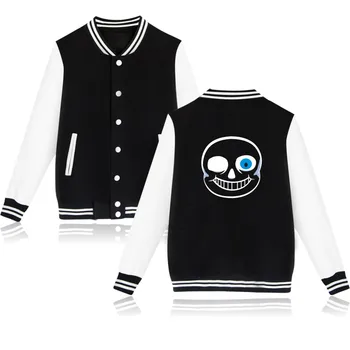 

Undertale SANS and Papyrus Baseball Jacket Women Cardigan in Undertale Skeleton Womens Winter Jackets and Coats Plus Size