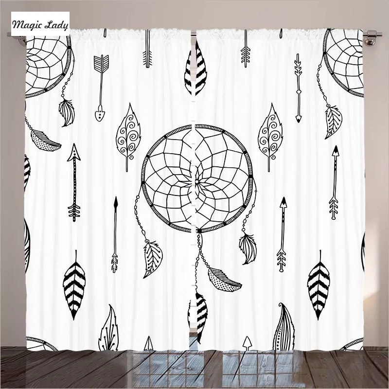Indian Curtains Living Room Bedroom Ethnic Anthique Dreamcatcher