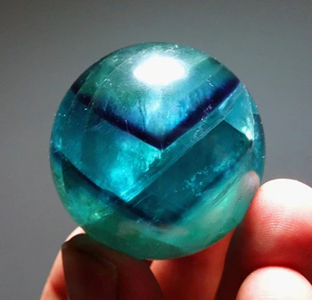 

131g 39mm Rare Natural green Fluorite Quartz Crystal Sphere Ball