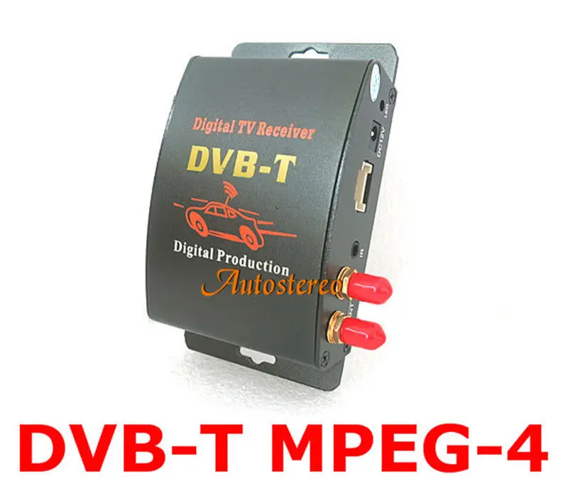 В автомобиле цифровой ТВ DVB-T MPEG-4 цифровой ТВ двойной тюнер приемник коробка тюнер для автомобиля