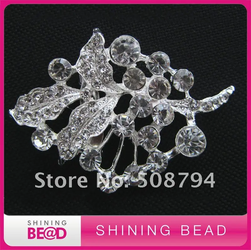 Free shipping+hot sale+35*75mm+New charming rhinestone brooch for wedding