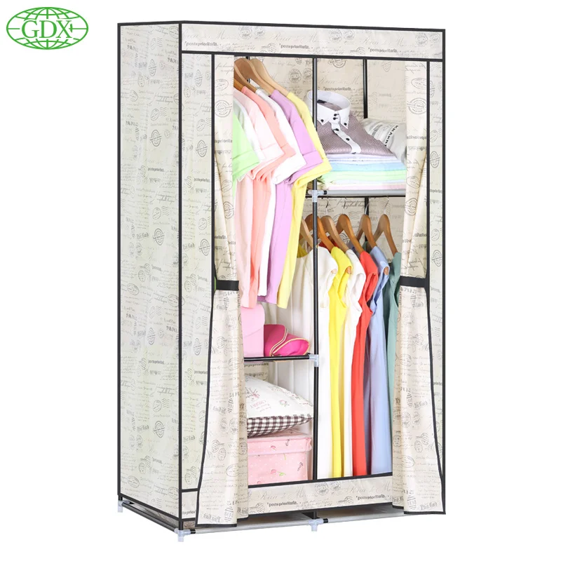 Cheap Wardrobe Closet Part - 36: GDX Brand New Wardrobe Closet Large Wardrobe Cabinets Simple Folding Reinforcement Clothes Store-in Wardrobes From Furniture On Aliexpress.com | Alibaba ...