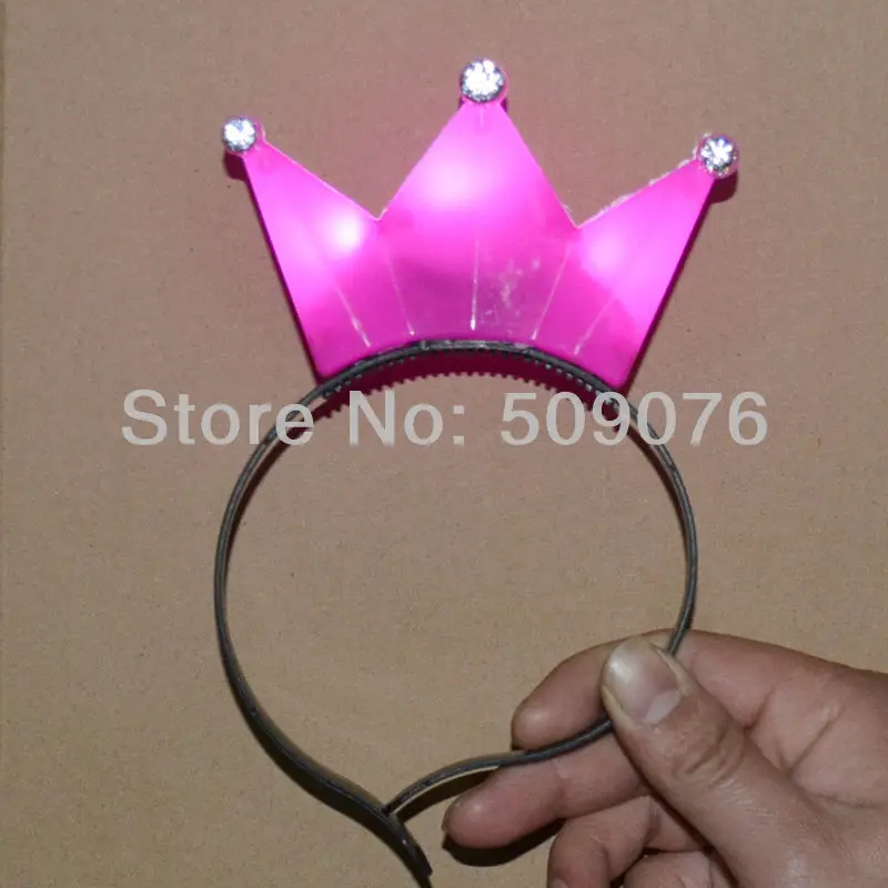 12 шт./лот принцесса тиара Корона мигающий свет led повязки курица вечерние аксессуары для волос Rave костюм Наряжаться Свадебные украшения