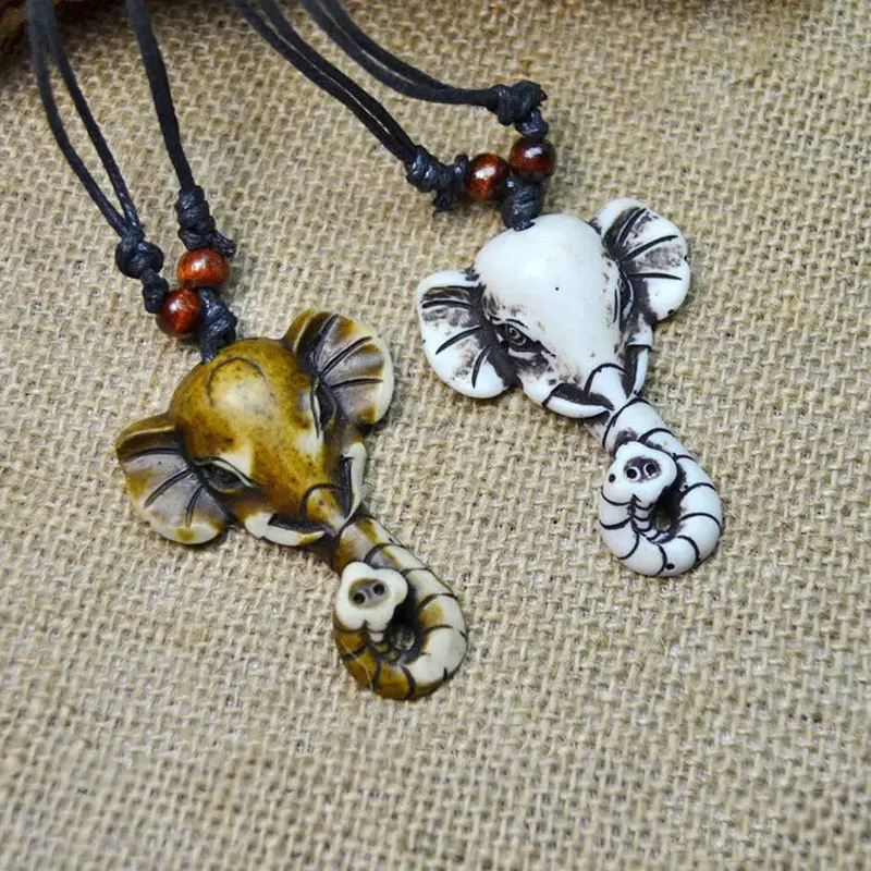 India Necklace -NFS- New Arrival Tibet And Nepal Proboscis Elephant Bone Carving Pendant #1783642 | Украшения и аксессуары