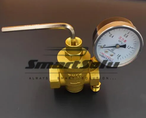 

Free Shipping 1" Dn25 Brass Female Pressure Reducing Valve Relief With 1.6mpa Gauge Pipe Fitting DF2871