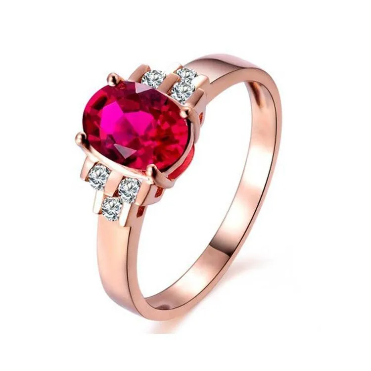 1ct бриллиант 18 K кольцо из красного драгоценного камня с инкрустацией красный турмалин для женское кольцо, браслет-напульсник, настоящее золото ювелирные украшения на День святого Валентина кольцо, браслет-напульсник, Настоящее золото