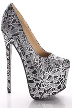 China Femme Sexy Silver Colors Basic Pumps Women Flocking Platform Ladies Shoes Stiletto High Heels 3 Inch Slip-On Zapatos Mujer
