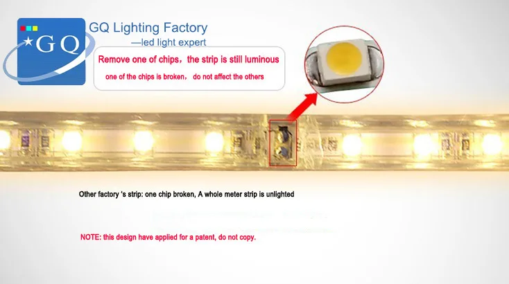 5730LED полосы контактов толкая иглу 220 В 230 В 240 В 60leds высокого напряжения/m