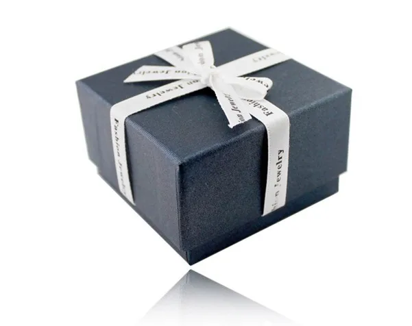 Высокое качество лента Бант Ожерелье Серьги Кольца упаковка валентинки Подарочная коробка для ювелирных изделий 20 шт./лот