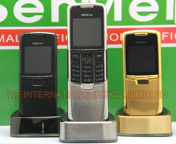 Nokia 8800 Классический мобильный телефон 2G GSM Unlcocked 8800 Русский Арабский Английский Клавиатура золото отремонтированный