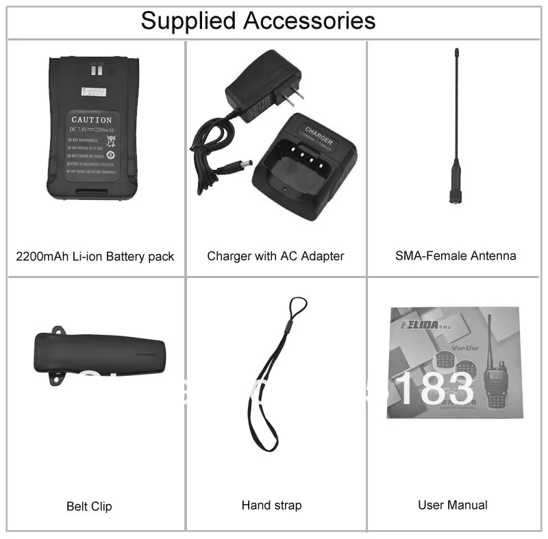 HELIDA HLD-UV2 136-174 МГц и UHF400-480MHz двухдиапазонный 5 Вт/3 Вт 128CH FM 65-108 МГц Портативный двухсторонний радио