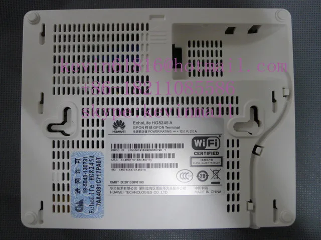 HG8245A беспроводной Gpon терминал с 4 ethernet и 2 голосовых порта, H.248 и SIP двойной протокол, английский