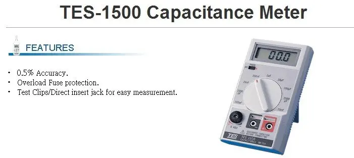 TES-1500 Capacitance Meter/Capacitance Tester