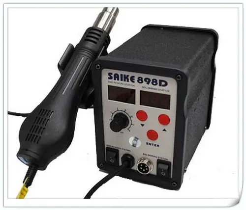 Saike 898D 2 in 1 Soldering Station Hot Air Gun+Iron