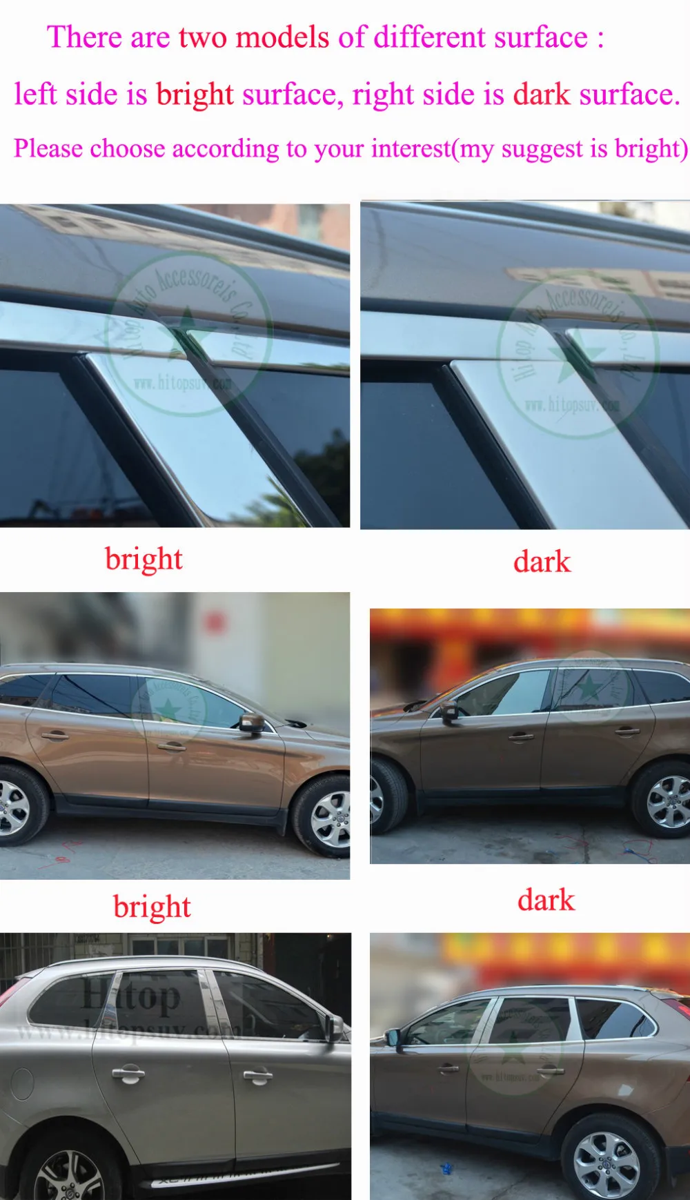 Оконная отделка/крышка подоконника рамка для VOLVO XC60, нержавеющая сталь, отличная гарантия качества, три варианта, 6 шт/18 шт/22 шт