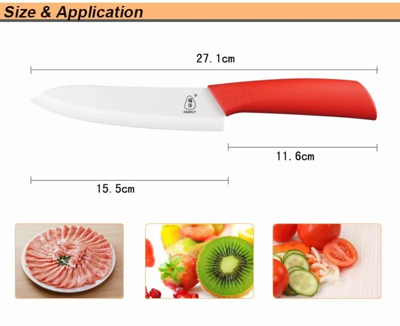 " Фруктовый керамический нож для овощей с ножнами