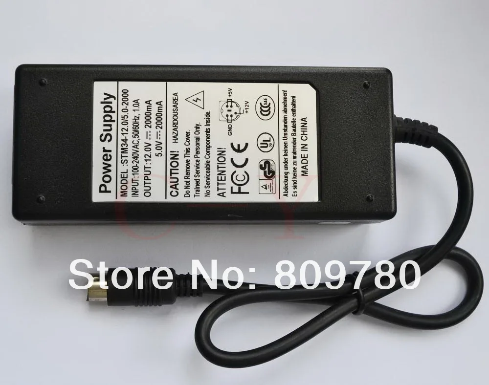Новая модель 10 шт. AC 100 V-240 V AC/DC 12 V/5 V 2A адаптар для жестких дисков Питание адаптер 5 шт. EU/US/AU/UK Pulg