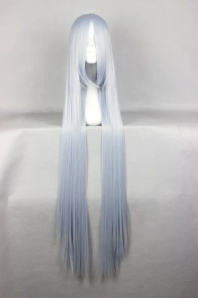 MCOSERSynthetic 120 см 47," длинные прямые волосы светильник синий костюм для косплея парик Высокая температура волокна WIG-255A