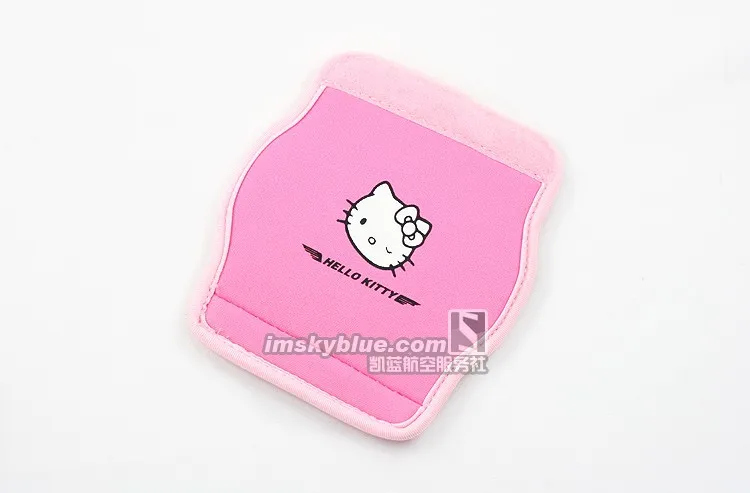 Для женщин розовый рисунок «Hello Kitty» Чемодан крышки ручки неопрен загрузки авиакомпании Хозяйка Гибкость защиты рукава Туристические товары