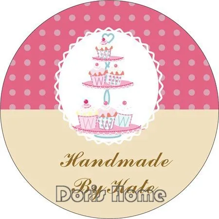 Настроить Клей наклейки с кексами этикеток/для свадьбы/Baby Shower 3 см, D7