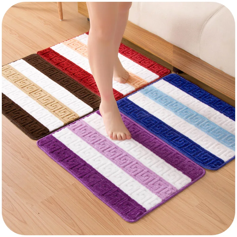 60*40cm Door Mat Color Striped Mats Carpets For Bathroom Living Room