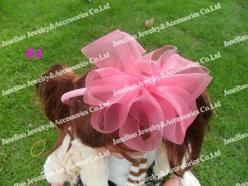 35 шт 5," Большие повязки на голову из органзы цветок волос банты для девочек аксессуары для волос популярные заколки для волос