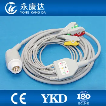

Compatibe 3lead IEC/Clip ecg cable for Mindray T5/T8 patient monitor 12pins