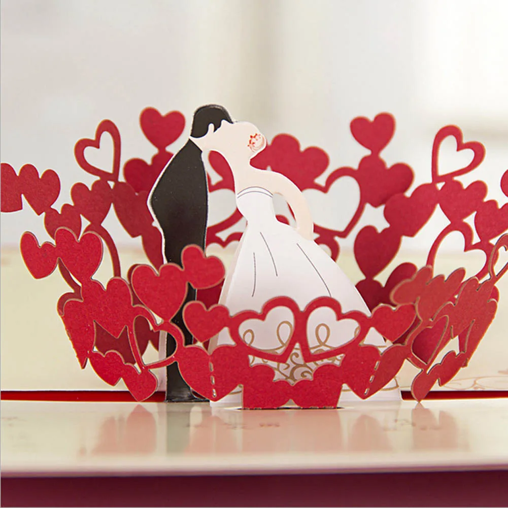 Tropical Banana Leaf Wedding Invitations Double Hearts Wedding Tokens 12 Pieces