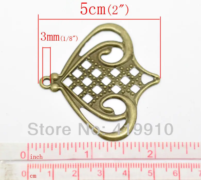shipping-50Pcs с бронзовой филигранью под старину украшения металлические поделки подарок украшения DIY фурнитура разъемы 5,5x5 см J0583