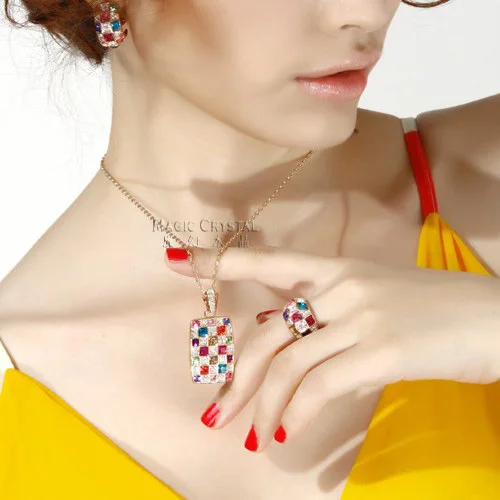 Moonrocy,, циркониевое модное ожерелье с кристаллами, розовое золото, австрийский кристалл, Ювелирное колье для женщин, подарок