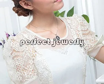 Сапфир ожерелье натуральной сапфир 925 серебро jewellery 0.5ct* 12 шт. драгоценных камней# XY180919002