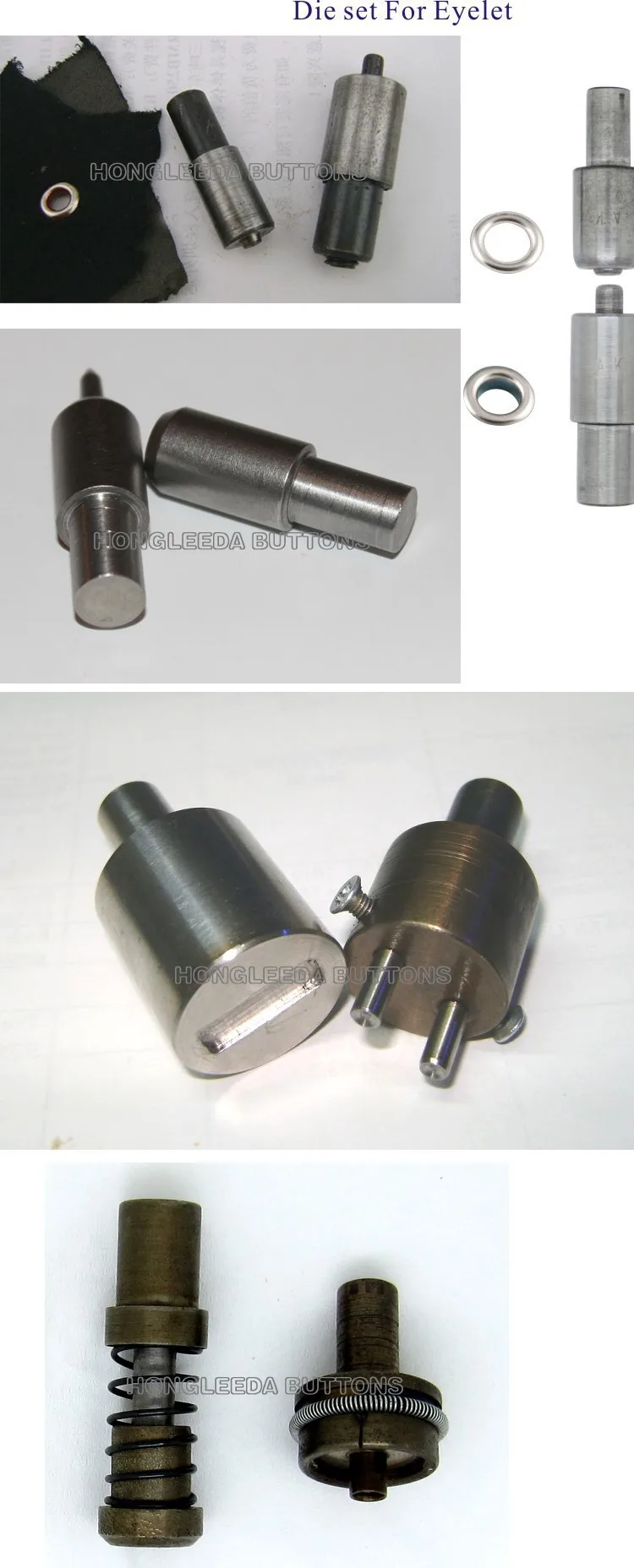 Dieset for two parts buttons