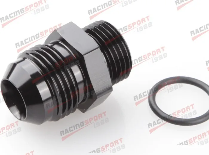 4-4AN4 Мужской Flare прямой адаптер с o-ring AD46001 черный