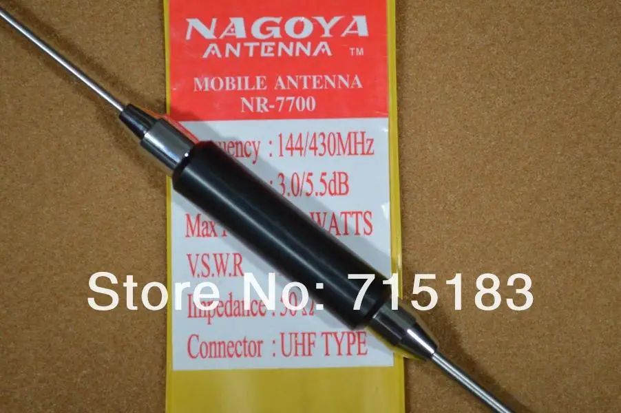 Бесплатная доставка NAGOYA NR-7700 Dubal Группа 144/430 мГц 3,0/5.5dB PL-259 разъема двухстороннее радио Мобильные антенны
