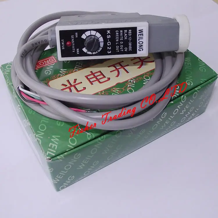 Weilong цветной датчик KS-W22 KS-W23 для машин для изготовления сумок, 10~ 30VDC фотоэлектрический переключатель глаз с белым светодиодный светильник