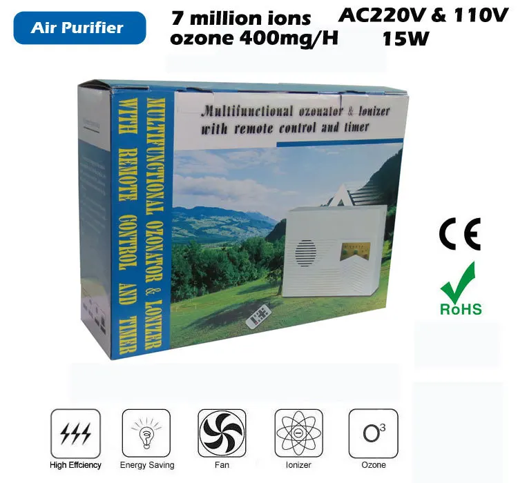 Hoem очиститель воздуха 220 В 110 В мощность 14 Вт, генератор озона output 400 мг/ч ионизатор плотность 7 миллионшт/см3 генератор анионов