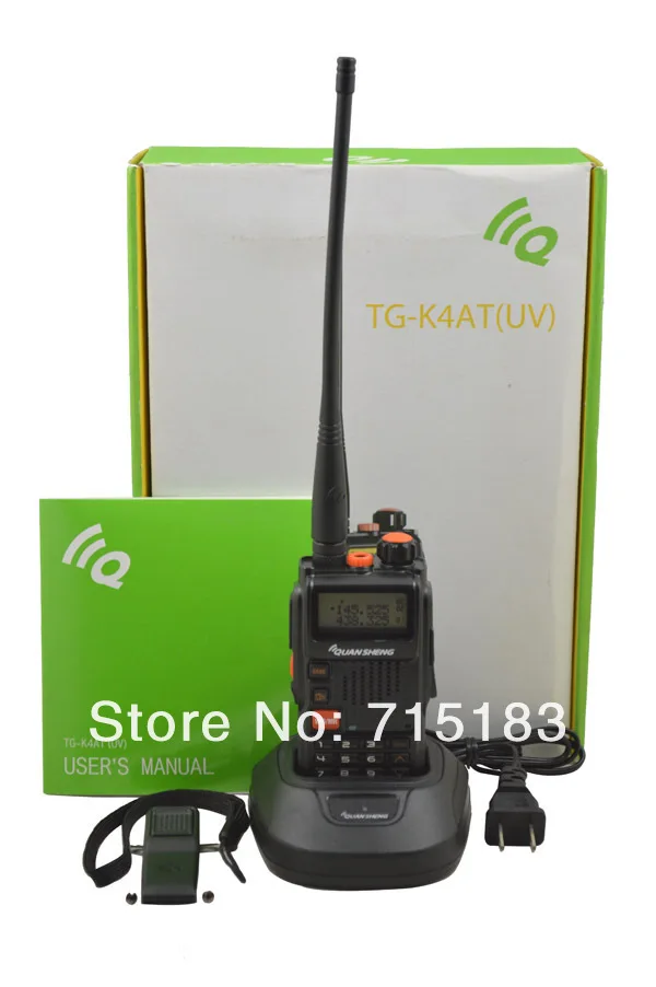 Новинка 2013 Quansheng TG-K4AT(UV) двухдиапазонный двухсторонний радиоприемник 5W 128CH FM портативный двухсторонний CB ham радио quansheng walkie talkie