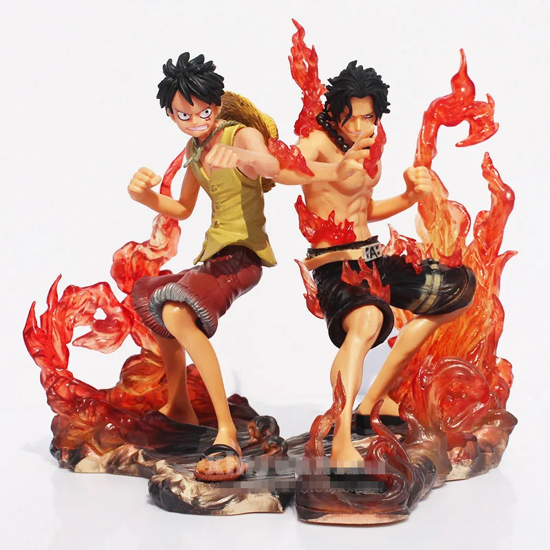 

2pcs/lot One Piece Anime Luffy & Ace Action Figure Toy, 15cm PVC One Piece Figure Model, Toys For Collection, Brinquedos