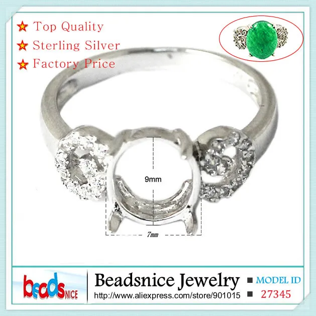 Beadsnice ID27345 элегантный навсегда дизайн полумонтажное кольцо настройки diy кольцо из стерлингового серебра установка для обручального кольца