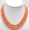 Пышное! Распродажа Красный 6-7 мм Круглый Натуральный Коралл 18-23 "5 нитей neckalce с большой 40 мм красный В виде ракушки Clasp-nec5691 Бесплатная